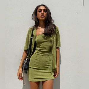 Princess Polly Misha Green Dress Two Piece Set